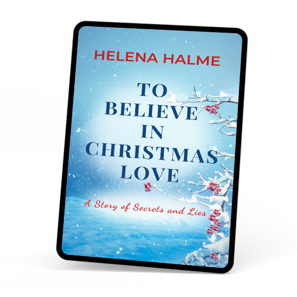 Book cover of 'To Believe in Christmas Love' by Helena Halme with a winter scene design.